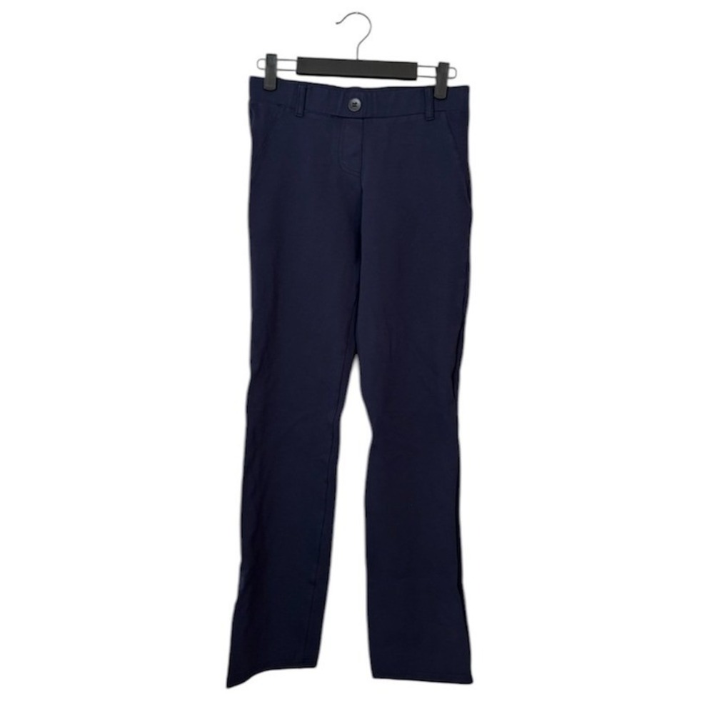 Betabrand Dress Pant Yoga Pants Navy Blue Straight Leg XS
